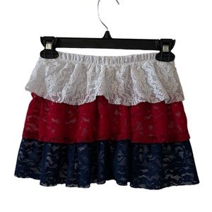 Girls floral lace skirt